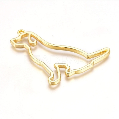 Zinc Alloy Open Back Bezel Pendants PALLOY-D199-11G-1