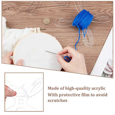 Flower Shape Acrylic Floss Bobbin AJEW-WH0029-71A-1