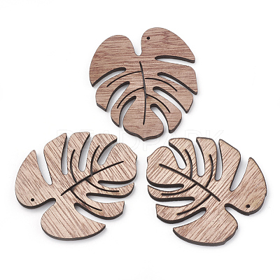Undyed Platane Wood Pendants WOOD-S040-80-1