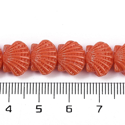 Synthetic Coral Dyed Carved Beads Strands CORA-K009-05A-02-1