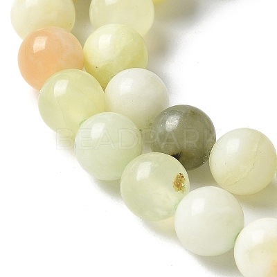 Natural New Jade Beads Strands G-F591-16-8MM-1