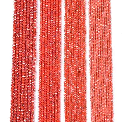 Electroplate Glass Beads Strands EGLA-A044-P3mm-B21-1