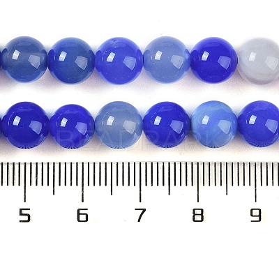 Natural Striped Agate/Banded Agate Beads Strands G-Z060-A01-B26-1