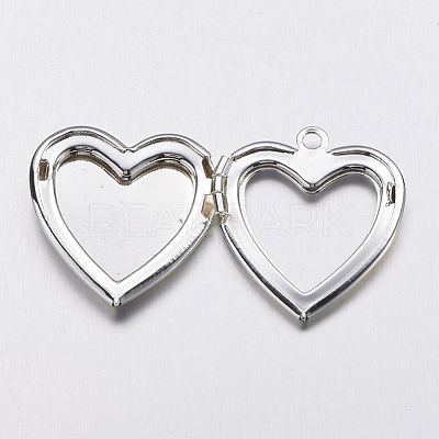 Brass Locket Pendants X-KK-N0116-014S-1