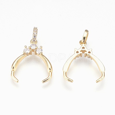 Brass Ice Pick Pinch Bails for Pendant Making KK-P150-16G-1