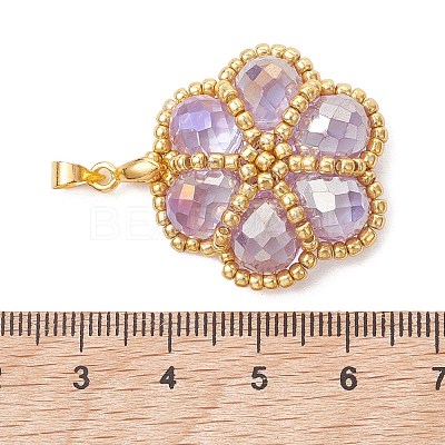 Seed Beads & Glass Beaded Pendants PALLOY-MZ01299-02-1