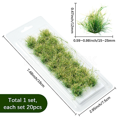 Resin Mini Grass Tufts AJEW-WH20120-10B-01-1