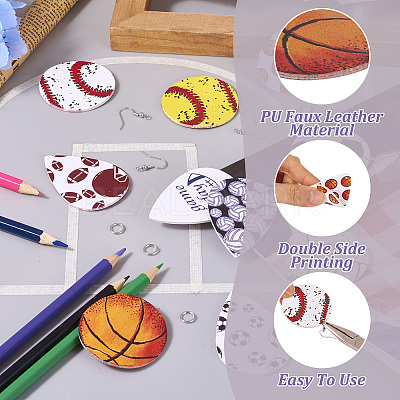 DIY Sport Style Earring Making Kit DIY-TA0006-46-1