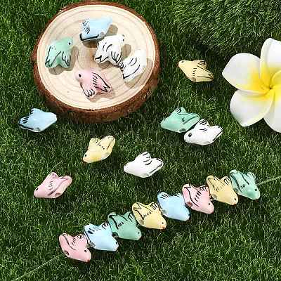 20Pcs 5 Colors Handmade Porcelain Beads PORC-CJ0001-19-1