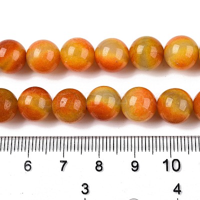 Dyed Natural White Jade Beads Strands G-T138-10mm-210-25-1