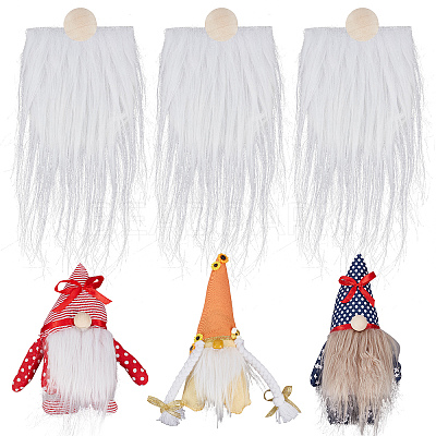 Artificial Wool Gnome Beard Costume Beard DIY-WH0188-94D-1