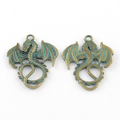 Zinc Alloy Dragon Pendants PALLOY-R065-023-LF-1