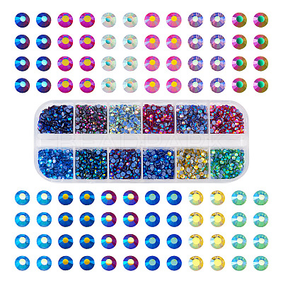 48G 12 Colors Glass Hotfix Rhinestone DIY-TA0004-53-1