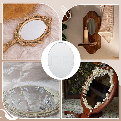Glass Mirror AJEW-WH0270-378A-1