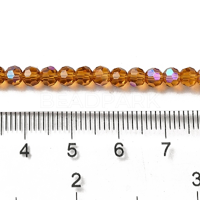 Electroplate Transparent Glass Beads Strands EGLA-A035-T4mm-L04-1