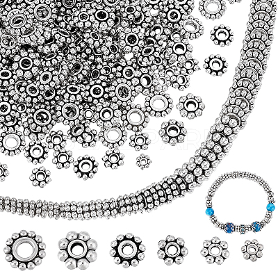 660Pcs 6 Styles Tibetan Style Beads TIBEB-PH0005-34-1