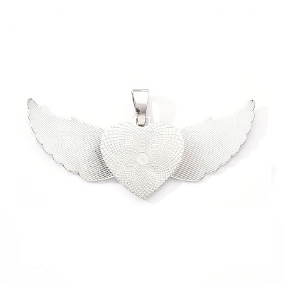 Alloy Pendant Cabochon Settings X-PALLOY-S107-001P-RS-1