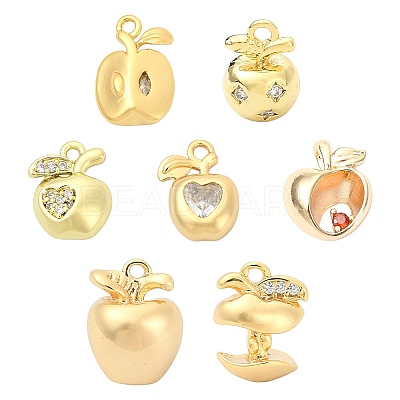 7Pcs 7 Styles Brass Pendants KK-CJ0005-85-1