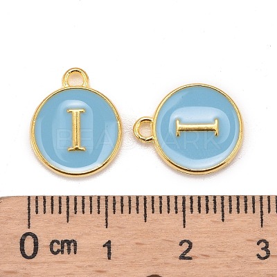Golden Plated Alloy Enamel Charms ENAM-S118-04I-1