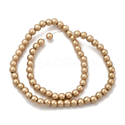 Electroplated Synthetic Non-magnetic Hematite Beads Strands G-H327-D01-01A-1
