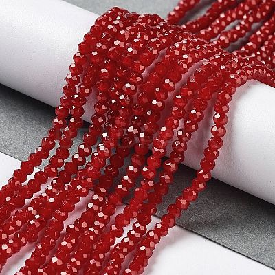 Baking Paint Imitation Jade Glass Bead Strands DGLA-A034-J2MM-A29-1