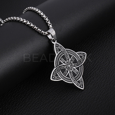 Viking Triskelion Knot 201 Stainless Steel Pendant Necklaces for Men FS-WG900AF-01-1