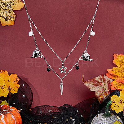 30Pcs 3 Style 304 Stainless Steel Pendants STAS-DC0015-33-1