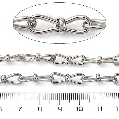 304 Stainless Steel Infinity Link Chains CHS-S012-07P-1