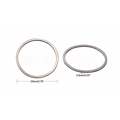 Non-Tarnish 304 Stainless Steel Linking Ring X-STAS-S079-12C-A-1