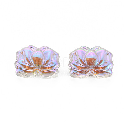 Electroplate Transparent Glass Beads X-GLAA-T022-10-B01-1