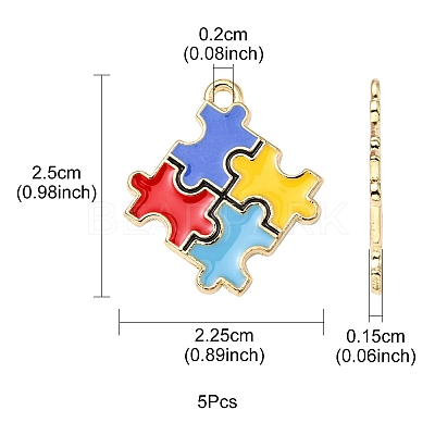 Alloy Enamel Pendants ENAM-YW0002-39B-1