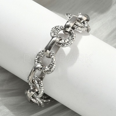 304 Stainless Steel Rolo Chain Bracelets for Women BJEW-S176-01P-B-1