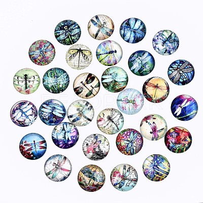 Glass Cabochons GGLA-S036-07-1