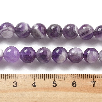 Natural Amethyst Beads Strands X-G-M445-8MM-01E-1