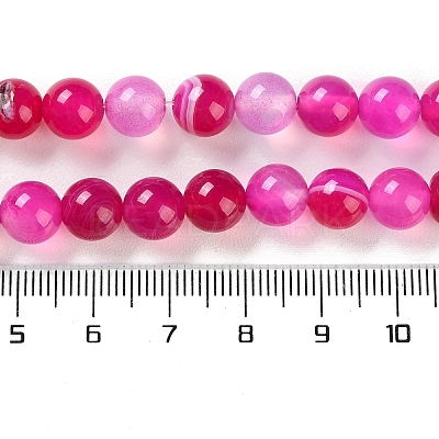 Natural Striped Agate/Banded Agate Beads Strands G-Z060-A01-B06-1