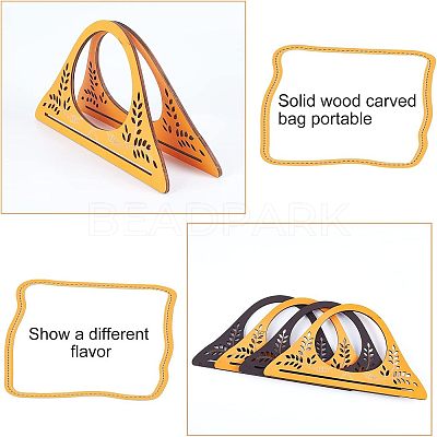 4Pcs Wooden Handles Replacement Part FIND-CA0002-58A-1