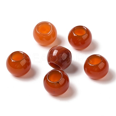 Natural Red Agate European Beads G-N342-03N-1