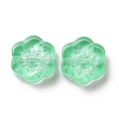 Transparent Spray Painted Glass Beads GLAA-I050-02C-1