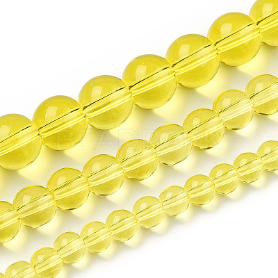 Transparent Glass Beads Strands X-GLAA-T032-T6mm-12-1