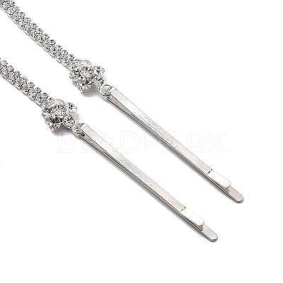Alloy Rhinestone Hair Chain OHAR-M044-01S-1