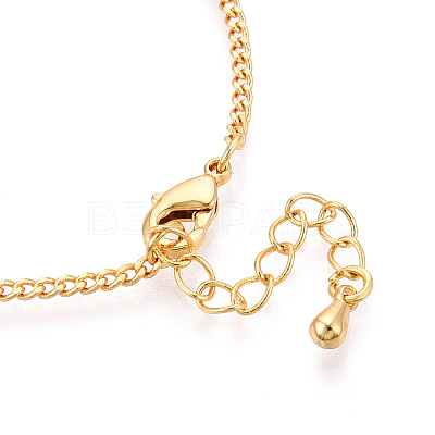Brass Curb Chain Bracelets for Women BJEW-N032-08D-G-1