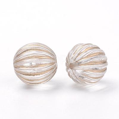Plating Transparent Acrylic Beads PACR-Q115-60-14mm-1