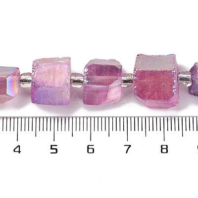 Electroplated Natural Quartz Beads Strands G-G767-02-19-1