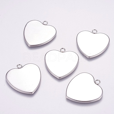 Tarnish Resistant 304 Stainless Steel Pendant Cabochon Settings STAS-E144-076B-1