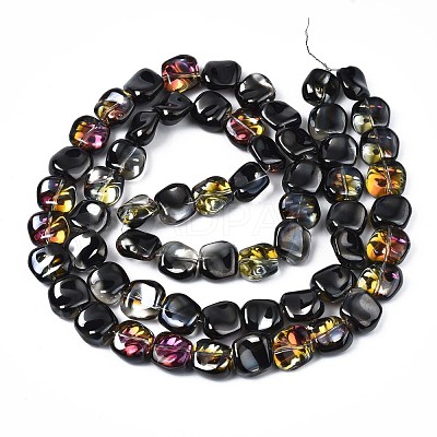 Electroplate Glass Beads Strand EGLA-S188-21-C01-1