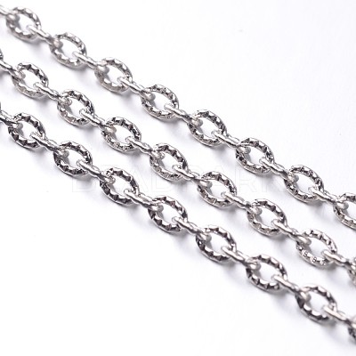 Nickel Free Iron Textured Cable Chains CHT104Y-N-1