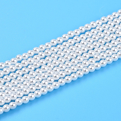 Baking Paint Pearlized Glass Pearl Bead Strands HY-N002-2mm-A12-1