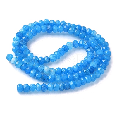 Dyed Natural Malaysia Jade Rondelle Beads Strands X-G-E316-2x4mm-58-1