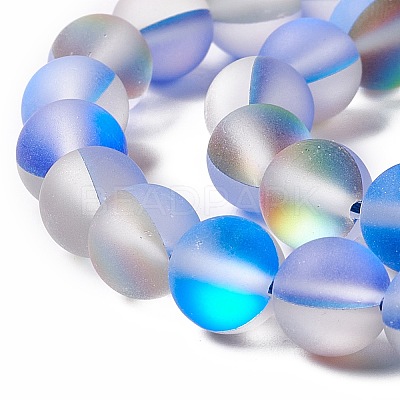 Synthetic Moonstone Beads Strands G-E573-01B-27-1