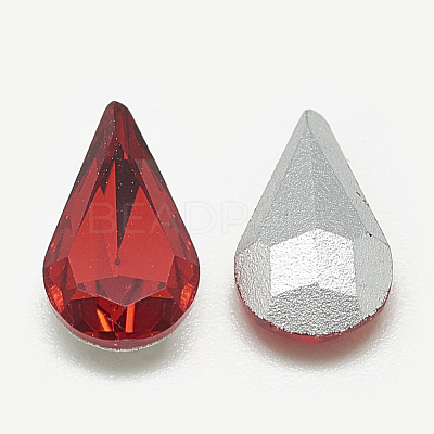 Pointed Back Glass Rhinestone Cabochons RGLA-T082-6x10mm-07-1